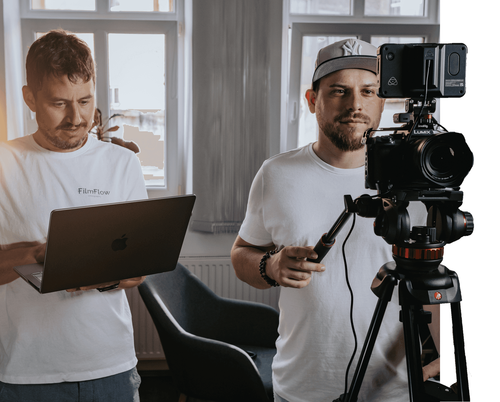 Roman a Michal z FilmFlow při natáčení